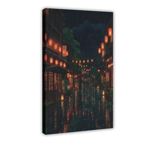QIOTBVV Leinwandposter mit Straßenlaternen und Reflexionen, Schlafzimmerdekoration, Landschaft, Büro, Raumdekoration, Geschenk, 20 x 30 cm QIOTBVV Leinwandposter mit Straßenlaternen und Reflexionen, Schlafzimmerdekoration, Landschaft, Büro, Raumdekoration, Geschenk, 20 x 30 cm von QIOTBVV