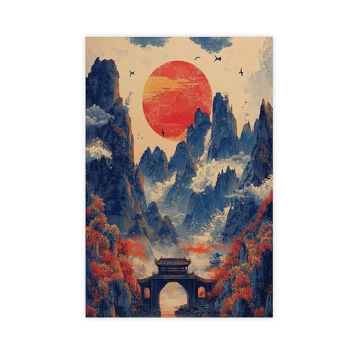 QIOTBVV Orientalische Naturdrucke, Leinwand-Poster, Schlafzimmer, Dekoration, Landschaft, Büro, Raumdekoration, Geschenk, 60 x 90 cm QIOTBVV Orientalische Naturdrucke, Leinwand-Poster, Schlafzimmer, Dekoration, Landschaft, Büro, Raumdekoration, Geschenk, 60 x 90 cm von QIOTBVV
