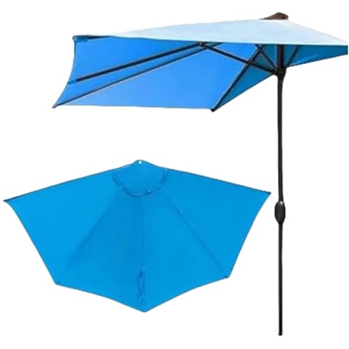 9ft Ersatzdach for Halbschirm for Poolside-Hinterhof-Sonnenschirm(Lake blue) von QIPUCNLYA