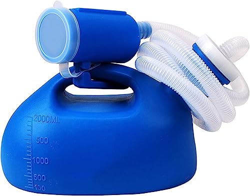 Männliches Urinal, 2000 ml, mit 1,6 m langem Schlauch, tragbare, auslaufsichere Pinkelflasche for Reisen, Camping, Auto und den Heimgebrauch von QIPUCNLYA