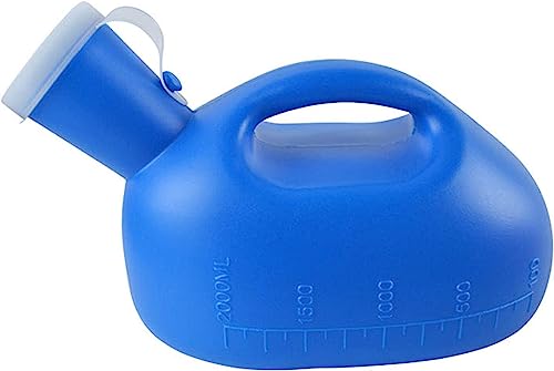 Männliches Urinal 2000 ml, tragbare, auslaufsichere Reise-Toiletten-Pipiflasche mit sicherem Deckel for Männer von QIPUCNLYA