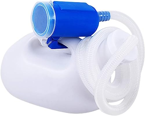 Männliches Urinal mit 1,6 m Schlauch, 2000 ml auslaufsichere Nachttisch-Pipiflasche for Männer, tragbarer Urinsammler von QIPUCNLYA