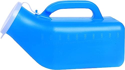 Männliches Urinal mit Schnappdeckel, 2000 ml, auslaufsichere, tragbare Reise-Urinflasche for die Inkontinenzpflege im Freien von QIPUCNLYA