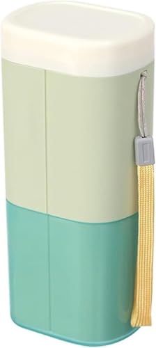 Reise-Zahnbürstenhalter und Mundspülbecher-Set – tragbarer Badezimmer-Organizer mit Aufbewahrungsbox for Zahnbürste Waschbecher (Pink)(Green) von QIPUCNLYA