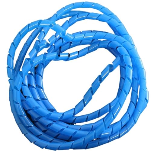 Spiralkabelschutzhülle, 6 mm 10 Kabel-Organizer-Wickelrohr for Kabelmanagement und -schutz(Blue Color,10mm ID 10 Meter) von QIPUCNLYA