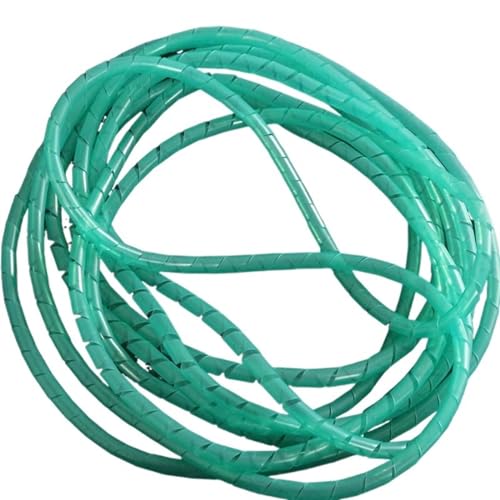 Spiralkabelschutzhülle, 6 mm 10 Kabel-Organizer-Wickelrohr for Kabelmanagement und -schutz(Green Color,8mm ID 10 Meter) von QIPUCNLYA