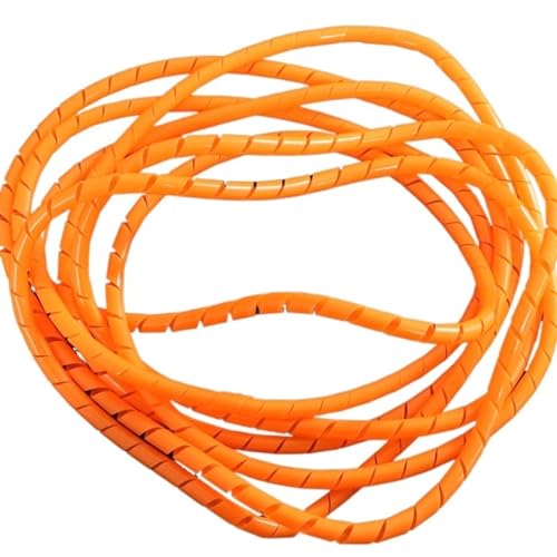 Spiralkabelschutzhülle, 6 mm 10 Kabel-Organizer-Wickelrohr for Kabelmanagement und -schutz(Orange Color,8mm ID 10 Meter) von QIPUCNLYA