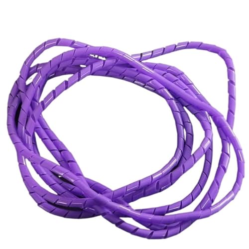 Spiralkabelschutzhülle, 6 mm 10 Kabel-Organizer-Wickelrohr for Kabelmanagement und -schutz(Purple Color,6mm ID 10 Meter) von QIPUCNLYA