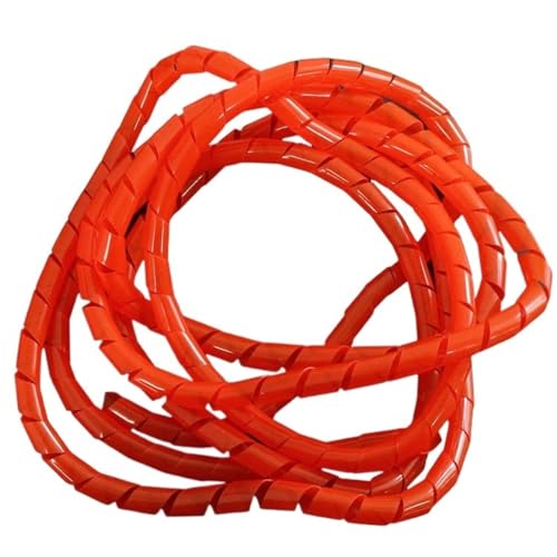 Spiralkabelschutzhülle, 6 mm 10 Kabel-Organizer-Wickelrohr for Kabelmanagement und -schutz(Red Color,10mm ID 10 Meter) von QIPUCNLYA