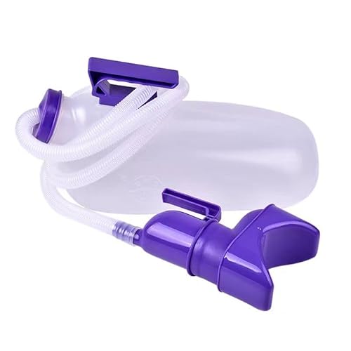 Unisex-Urinal, 2000 ml Nachttisch-Pipiflasche mit 1,6 m Schlauch for Männer und Frauen, Urinsammeltöpfchen(Lady) von QIPUCNLYA