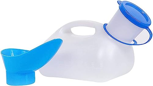 Unisex-Urinal 1000 ml, auslaufsichere tragbare Pinkelflasche mit Deckel und Trichter for Autoreisen, Camping Outdoor-Aktivitäten von QIPUCNLYA