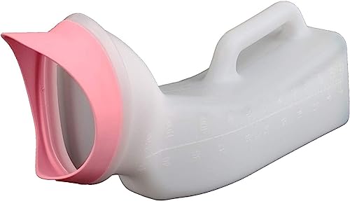 Urinal for Männer und Frauen, 1200 ml, auslaufsicherer, tragbarer Urinbehälter, leicht zu reinigende Pinkelflasche for Reisen Pflege von QIPUCNLYA