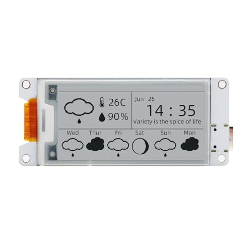 2,13 Zoll LoRa E-Ink Display Modul, ESP32-S3 USB C Mit SX-1262 LoRa ESP32 Support WiFi BLE Meshtastick für Arduino (Mit Acrylschale + Antenne) von QIQIAZI