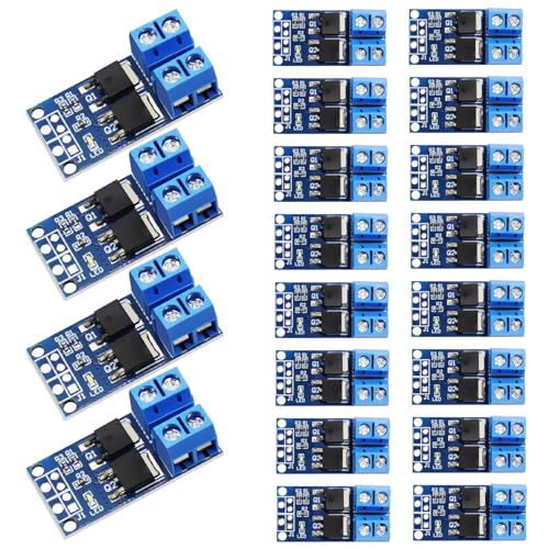 20 Stück FET Trigger Switch Drive Modul,QIQIAZI Dual Triggerschalter Dual-Hochleistungs Switching Driver Modul DC 5V-36V 15A (max. 30A),PWM Regler Panel Treibermodul für MOSFET Arduino von QIQIAZI