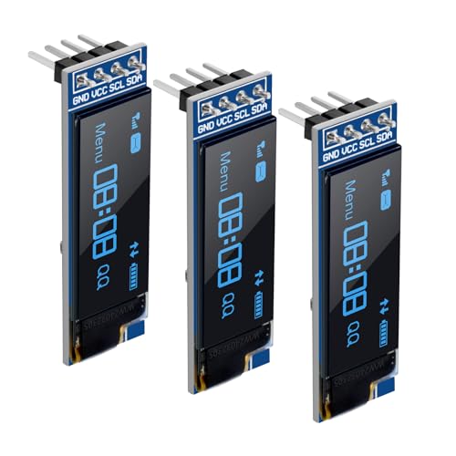 0,91 Zoll IIC I2C Display-Modul, QIQIAZI 3 Stück IIC I2C Serielles OLED-Display Anzeigemodul 128 x 32 3,3 V/5 V, für Arduino(Blau) 0,91 Zoll IIC I2C Display-Modul, QIQIAZI 3 Stück IIC I2C Serielles OLED-Display Anzeigemodul 128 x 32 3,3 V/5 V, für Arduino(Blau) von QIQIAZI