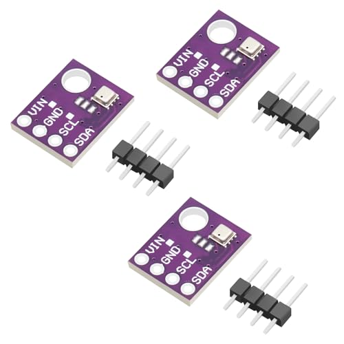 Barometrischer Sensor für Temperatur, Luftfeuchtigkeit und Luftdruck,Digitaler 5V IIC I2C Temperatur-Feuchtigkeitssensor Modul kompatibel mit Arduino und Raspberry Pi(3 Stück) von QIQIAZI
