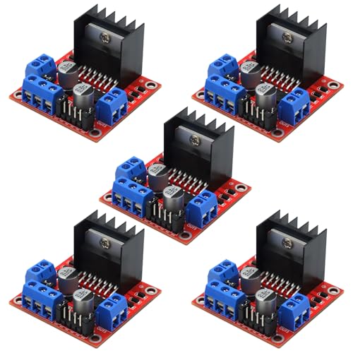 L-298N Motor Drive Controller Board Modul Dual H Brücke DC Schrittmodul,QIQIAZI Mini Stepper Motor Drive Controller Board-Modul für Arduino(5 Stück) von QIQIAZI