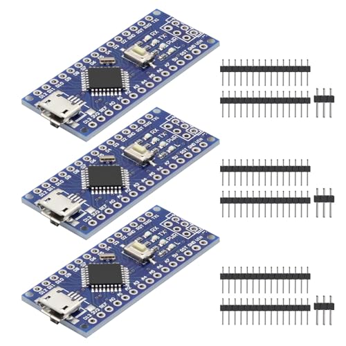Nano-Modul mit CH340 Chip, Nano-Entwicklungsboard 5V 16M mit Micro USB Schnittstelle, kompatibel mit Arduino IDE(3PCS) von QIQIAZI