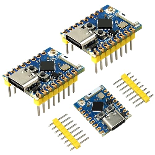 QIQIAZI für ESP32-C3 PRO Mini Entwicklungsboard,für ESP32-C3 PRO Mini Modul Onboard für ESP32-C3FH4 Chip WiFi Bluetooth für ESP-32 Entwicklungsplatine für Arduino(3 Stück) von QIQIAZI