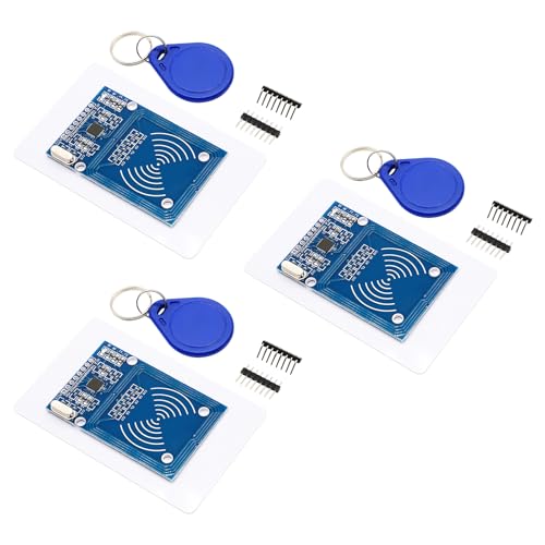 RFID-Kit für Arduino,RFID IC-Karten-Sensormodul mit Reader,Chip und Steckkarte, 13.56 MHz,SPI-Schnittstelle kompatibel mit Arduino(3 Stücke) von QIQIAZI