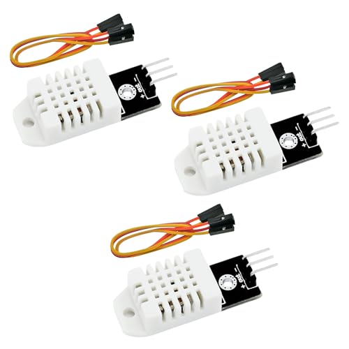 Temperatursensor Modul,Temperatur- und Luftfeuchtigkeitssensoren für Arduino,mit Platine und Kabel 3.3-5.5V Digitaler Temperatu und Feuchtesensor(3 Stück) von QIQIAZI