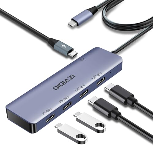 USB C Hub 10Gbps USB C 3.2 Hub Multiport Adapter für Laptop, USB C Hub 5 in 1 Power Delivery mit 100W PD, USB C zu USB C Hub, USB Typ C Hub für MacBook Air/Pro,Dell, HP,usw USB C Hub 10Gbps USB C 3.2 Hub Multiport Adapter für Laptop, USB C Hub 5 in 1 Power Delivery mit 100W PD, USB C zu USB C Hub, USB Typ C Hub für MacBook Air/Pro,Dell, HP,usw von QIQIAZI