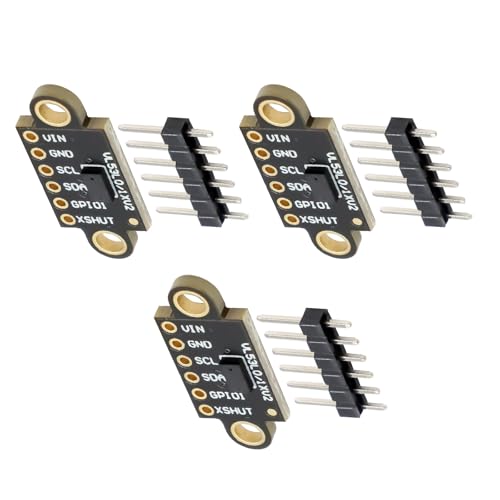 VL53L0X VL53L1X Laser Distanzsensor,VL53L1X V2 Time-of-Flight Entfernungsmesssensor modul I2C IIC kompatibel mit Arduino,für Drohnen, Roboter (3 Stück) von QIQIAZI