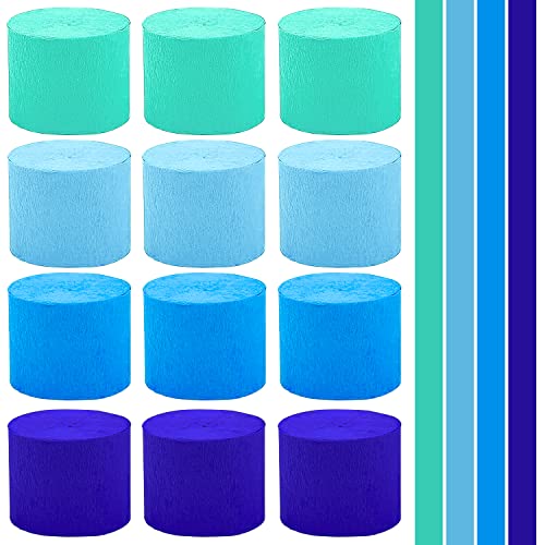 Krepppapier Blau Kreppbänder 4.5cm x 25m Kreppapier Crepe Paper für Hochzeit Geburtstagsfeier Feier Deko Papierfalten Basteln Handarbeiten Papierkunst Hintergrund Luftschlangen Papier Maibaum Bänder Krepppapier Blau Kreppbänder 4.5cm x 25m Kreppapier Crepe Paper für Hochzeit Geburtstagsfeier Feier Deko Papierfalten Basteln Handarbeiten Papierkunst Hintergrund Luftschlangen Papier Maibaum Bänder von QIQN
