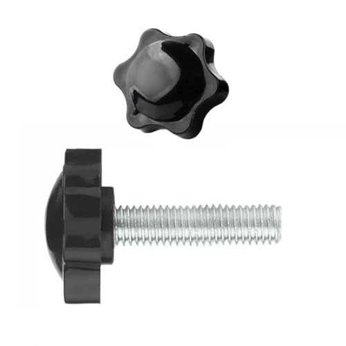 QIRUIRED 4 Stück M10 x 100mm Rändelschrauben Sternprofil Klemmknopf - Kopfdurchmesser 38mm für Gewindeaustausch Anziehen als Maschinengriff QIRUIRED 4 Stück M10 x 100mm Rändelschrauben Sternprofil Klemmknopf - Kopfdurchmesser 38mm für Gewindeaustausch Anziehen als Maschinengriff von QIRUIRED