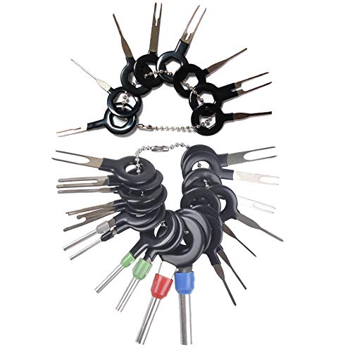 QISF 26 Stück Terminal Ejector Kit,KFZ Kabel Stecker Ausbau Werkzeug,Terminal Steckverbindung Demontage Pin für Flach und Rundsteckkontakte QISF 26 Stück Terminal Ejector Kit,KFZ Kabel Stecker Ausbau Werkzeug,Terminal Steckverbindung Demontage Pin für Flach und Rundsteckkontakte von QISF