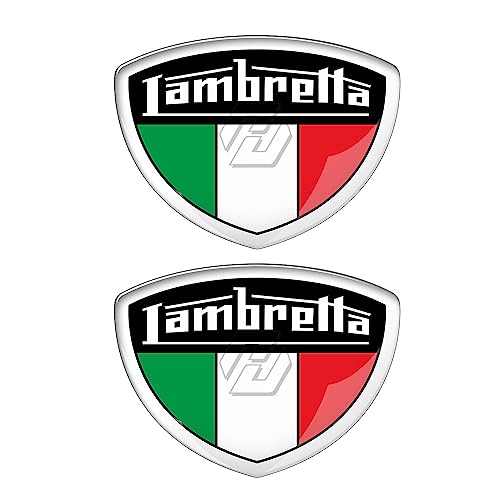 QISUO 3D Motorrad Roller Aufkleber Hülle for Lambretta Shield Logo Aufkleber for Ducati MOD Rocker von QISUO