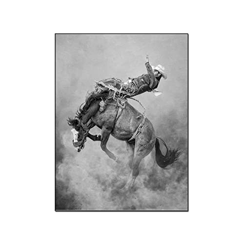 QITEX Aesthetic Room Deko Western Cowboy Wanddekor Rodeo Bilder Kalb Seil Pferd Gemälde Kunstdrucke Poster Leinwand Bild poster & kunstdrucke Wand Bilder Bilder 30x40cm(Kein Rahmen) von QITEX