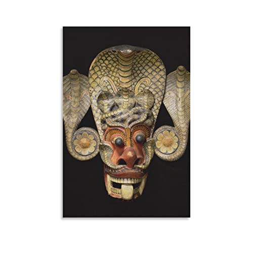 QITEX Wandbilder Modern Vintage Interessantes Poster Sri Lanka Maske Gemälde Poster Moderne Ölgemälde Gemälde Wanddekoration Wandbild Leinwand Bild Wandkunst Poster 50x70cm (Kein Rahmen) von QITEX