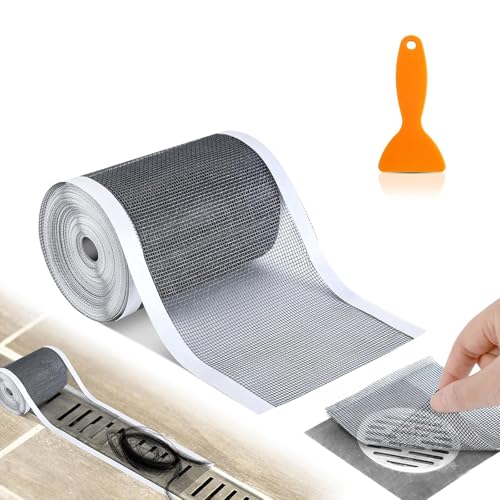 Haarsieb Dusche, 15M × 100MM Sieb Klebeband Und EIN Messer, Abflusssieb Dusche, PVC-Gaze Haarsieb Duschrinne Abflussfilter Selbstklebend Für Duschen, Küchen Haarsieb Dusche, 15M × 100MM Sieb Klebeband Und EIN Messer, Abflusssieb Dusche, PVC-Gaze Haarsieb Duschrinne Abflussfilter Selbstklebend Für Duschen, Küchen von QITIXI:OU