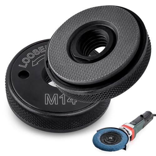 2 Stück Schnellspannmutter für Winkelschleifer, Schwarz Winkelschleifer Schnellspannmutter, M14 Winkelschleifer Schnellspannmutter, Winkelschleifer Zubehör für AEG, Makita, Flex, Black& Decker, Dewalt 2 Stück Schnellspannmutter für Winkelschleifer, Schwarz Winkelschleifer Schnellspannmutter, M14 Winkelschleifer Schnellspannmutter, Winkelschleifer Zubehör für AEG, Makita, Flex, Black& Decker, Dewalt von QITIXI:OU