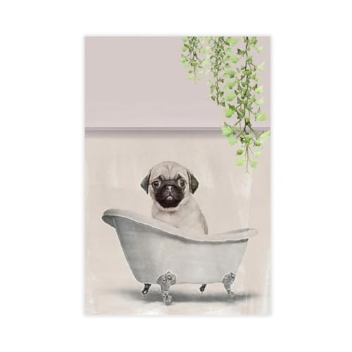 QITJSGD Badezimmer-Drucke, Leinwand-Poster, Schlafzimmer, Dekoration, Landschaft, Büro, Raumdekoration, Geschenk, 60 x 90 cm von QITJSGD