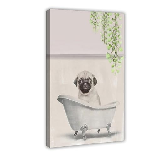 QITJSGD Badezimmer-Drucke, Leinwand-Poster, Schlafzimmer, Dekoration, Landschaft, Büro, Raumdekoration, Geschenk, 60 x 90 cm von QITJSGD