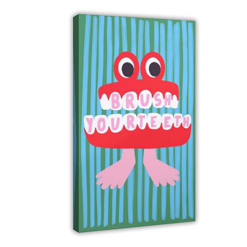 QITJSGD Pinsel-Download Leinwand-Poster, Wandkunst, Dekordruck, Bild Gemälde für Wohnzimmer, Schlafzimmer, Dekoration, 60 x 90 cm von QITJSGD