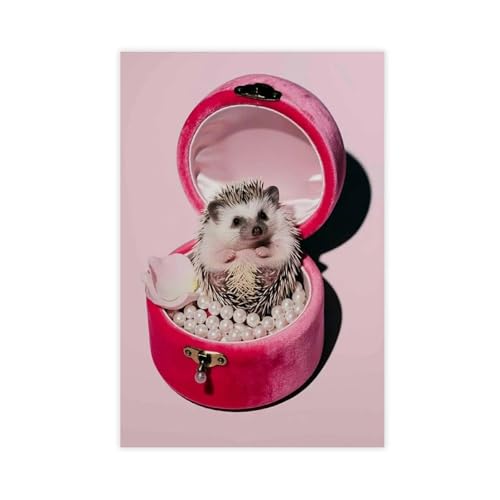 QITJSGD Süßes rosa Tierdruck, Leinwand-Poster, Schlafzimmer, Dekoration, Landschaft, Büro, Raumdekoration, Geschenk, 40 x 60 cm QITJSGD Süßes rosa Tierdruck, Leinwand-Poster, Schlafzimmer, Dekoration, Landschaft, Büro, Raumdekoration, Geschenk, 40 x 60 cm von QITJSGD