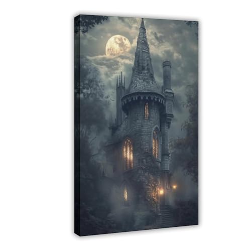 QITUBVAF Leinwandposter "Haunted Castle", Wandkunst, Dekordruck, Gemälde für Wohnzimmer, Schlafzimmer, Dekoration, 40 x 60 cm QITUBVAF Leinwandposter "Haunted Castle", Wandkunst, Dekordruck, Gemälde für Wohnzimmer, Schlafzimmer, Dekoration, 40 x 60 cm von QITUBVAF