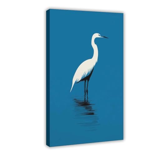 QITUBVAF Minimalistisches Reiher-Wandkunst, Leinwand-Poster, Wandkunst, Dekordruck, Bild Gemälde für Wohnzimmer, Schlafzimmer, Dekoration, 40 x 60 cm QITUBVAF Minimalistisches Reiher-Wandkunst, Leinwand-Poster, Wandkunst, Dekordruck, Bild Gemälde für Wohnzimmer, Schlafzimmer, Dekoration, 40 x 60 cm von QITUBVAF