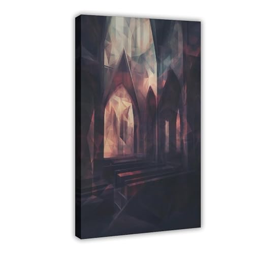 QITUBVAF Niedrige Poly-Gothic-Kathedralen-Leinwand-Poster, Wandkunst, Dekordruck, Bild, Gemälde für Wohnzimmer, Schlafzimmer, Dekoration, 40 x 60 cm QITUBVAF Niedrige Poly-Gothic-Kathedralen-Leinwand-Poster, Wandkunst, Dekordruck, Bild, Gemälde für Wohnzimmer, Schlafzimmer, Dekoration, 40 x 60 cm von QITUBVAF