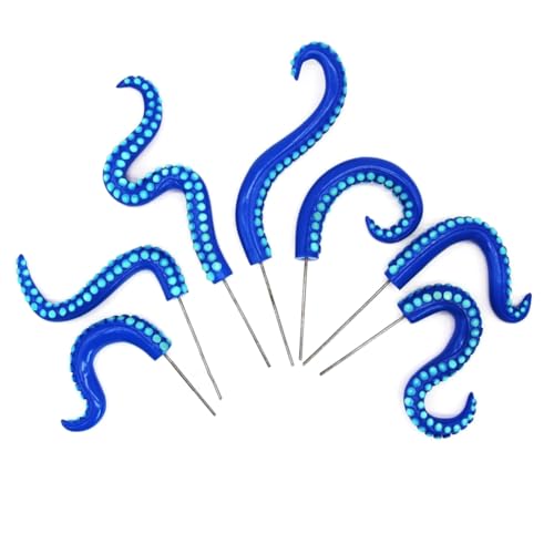 QIUDongne 7 Stück Seemonster-Tentakel, Krakententakel, Pflanzenstecker, Gartenstecker für Pflanzendekoration, Krakententakelstecker B von QIUDongne