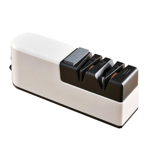 QIUDongne Elektrischer Messerschärfer, 5-in-1-Messerschärfsystem mit Gerader Klinge, zum Grobschärfen, Reparieren und Schärfen von QIUDongne