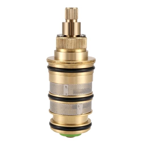 QIUDongne Ersatzthermostatkartusche Aus Messing, Reparatursatz für Duschmischer-Ventilstange, Intelligenter Thermostatventilkern von QIUDongne