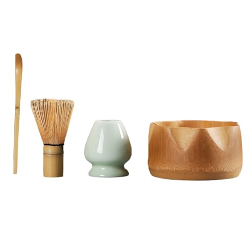 QIUDongne Japanische Matcha-Schale, Matcha-Mixer, Teeschale, Tee-Schneebesen, Sieb, Tasse, Etikette, Geschenkset von QIUDongne