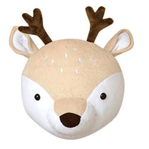 QIUDongne Wanddekoration mit Stofftierkopf, Stofftieranhänger, Spielzeug, Kinderzimmerdekoration, Tierkopfdekoration B von QIUDongne