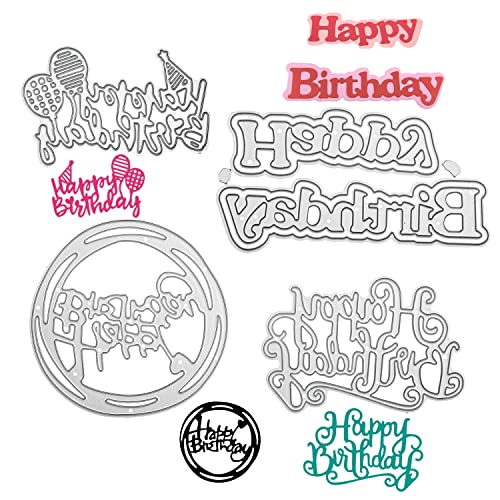 4 Stück Stanzschablone Happy Birthday Set Stanzformen Alles Gute zum Geburtstag Schneiden Prägeschablonen Prägung Schablone Stanzschablonen für Kartenherstellung DIY Scrapbooking Album Karten Basteln 4 Stück Stanzschablone Happy Birthday Set Stanzformen Alles Gute zum Geburtstag Schneiden Prägeschablonen Prägung Schablone Stanzschablonen für Kartenherstellung DIY Scrapbooking Album Karten Basteln von QIUJUNDE