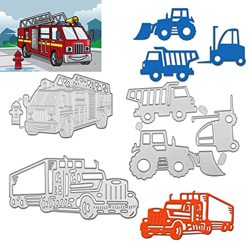 5 Stück Stanzschablone Auto Set Stanzformen Feuerwehrauto Feuerlöscher Schneiden lkw Traktor Bagger Prägeschablonen Prägung Schablone Stanzschablonen für Kinder DIY Scrapbooking Album Karten Basteln 5 Stück Stanzschablone Auto Set Stanzformen Feuerwehrauto Feuerlöscher Schneiden lkw Traktor Bagger Prägeschablonen Prägung Schablone Stanzschablonen für Kinder DIY Scrapbooking Album Karten Basteln von QIUJUNDE
