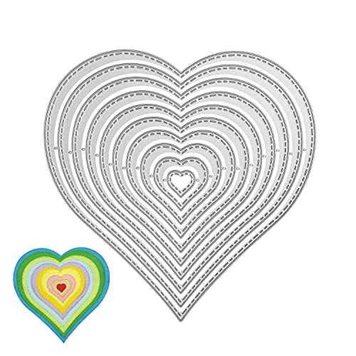 Herz Stanzschablone Geometrisch Heart Cutting Dies Set Stanzformen Herzen Schneiden Prägeschablonen Prägung Metall Schablone Stanzschablonen für DIY Scrapbooking Album Papier Karten Basteln Dekoration Herz Stanzschablone Geometrisch Heart Cutting Dies Set Stanzformen Herzen Schneiden Prägeschablonen Prägung Metall Schablone Stanzschablonen für DIY Scrapbooking Album Papier Karten Basteln Dekoration von QIUJUNDE